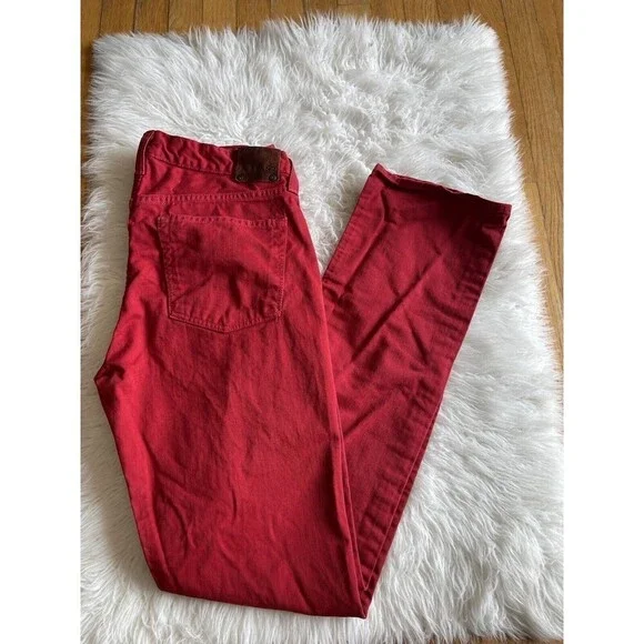 J Brand Men’s Size 34 Red Kane Slim Straight Fit Jeans MEASURES 37X35 - Picture 9 of 13